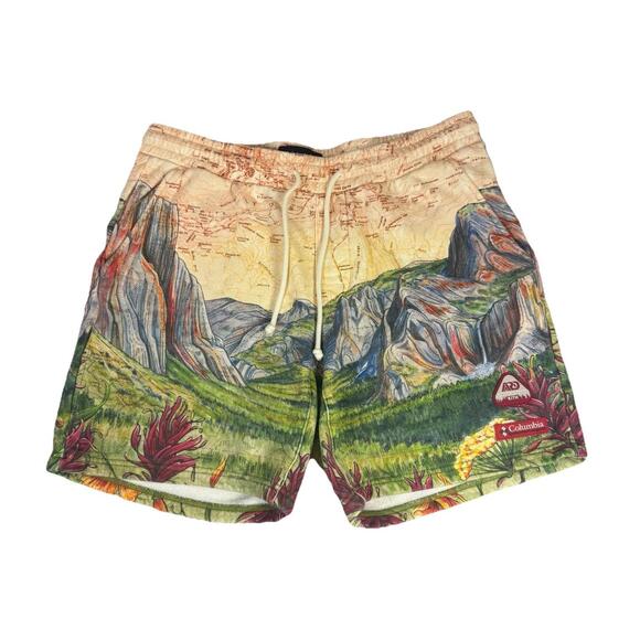 Kith x Columbia Yosemite Fleece Short AOP alpine Research Drawstring Men’s Large